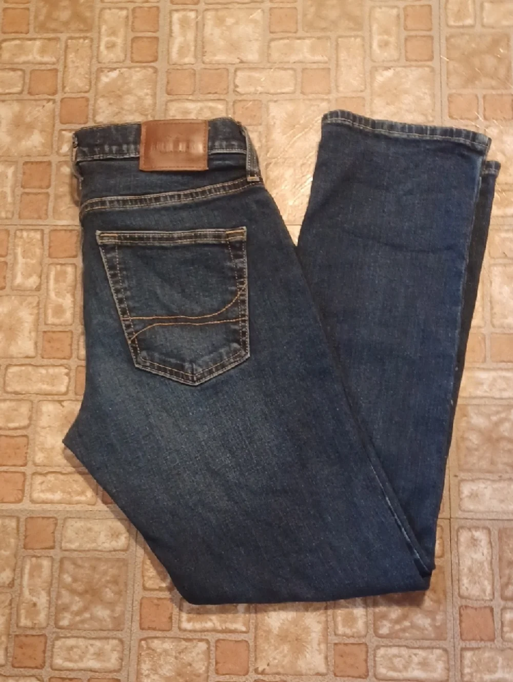 Hollister Men's Straight Dark Blue Denim Jeans 29x30 Slim Stright
